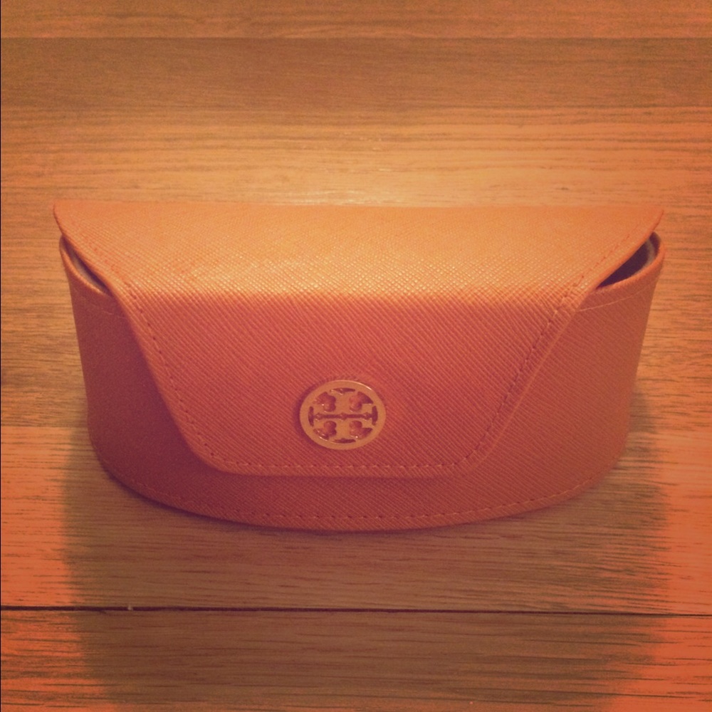 🎉SALE🎉🔶Tory Burch Orange Gold Sunglasses Case🔶